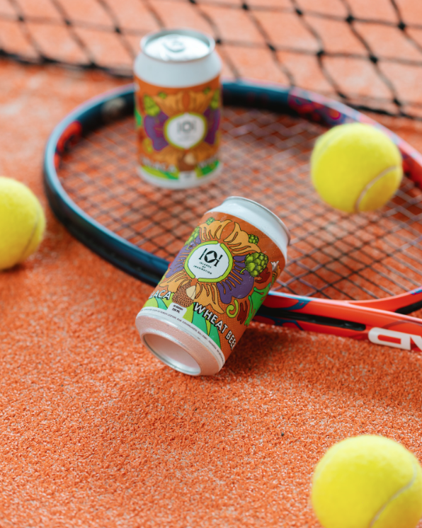 Beer on Tennis Court